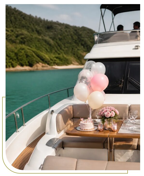 Аренда яхты для дня рождения на Пхукете для гостей из Ступина